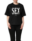 Dolce & Gabbana Black Jersey Graphic Short Sleeve Crew Neck T-shirt