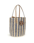 Valentino Garavani Multicolor Raffia Backet Bag