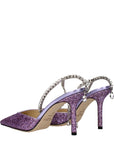 Jimmy Choo Purple Plastic Stiletto Heel Sandals