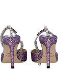 Jimmy Choo Purple Plastic Stiletto Heel Sandals