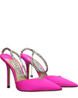 Jimmy Choo Pink Satin Stiletto Heel Sandals