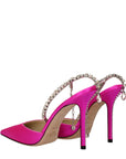 Jimmy Choo Pink Satin Stiletto Heel Sandals