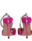 Jimmy Choo Pink Satin Stiletto Heel Sandals