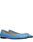 Jimmy Choo Light Blue Leather Ballet Flats