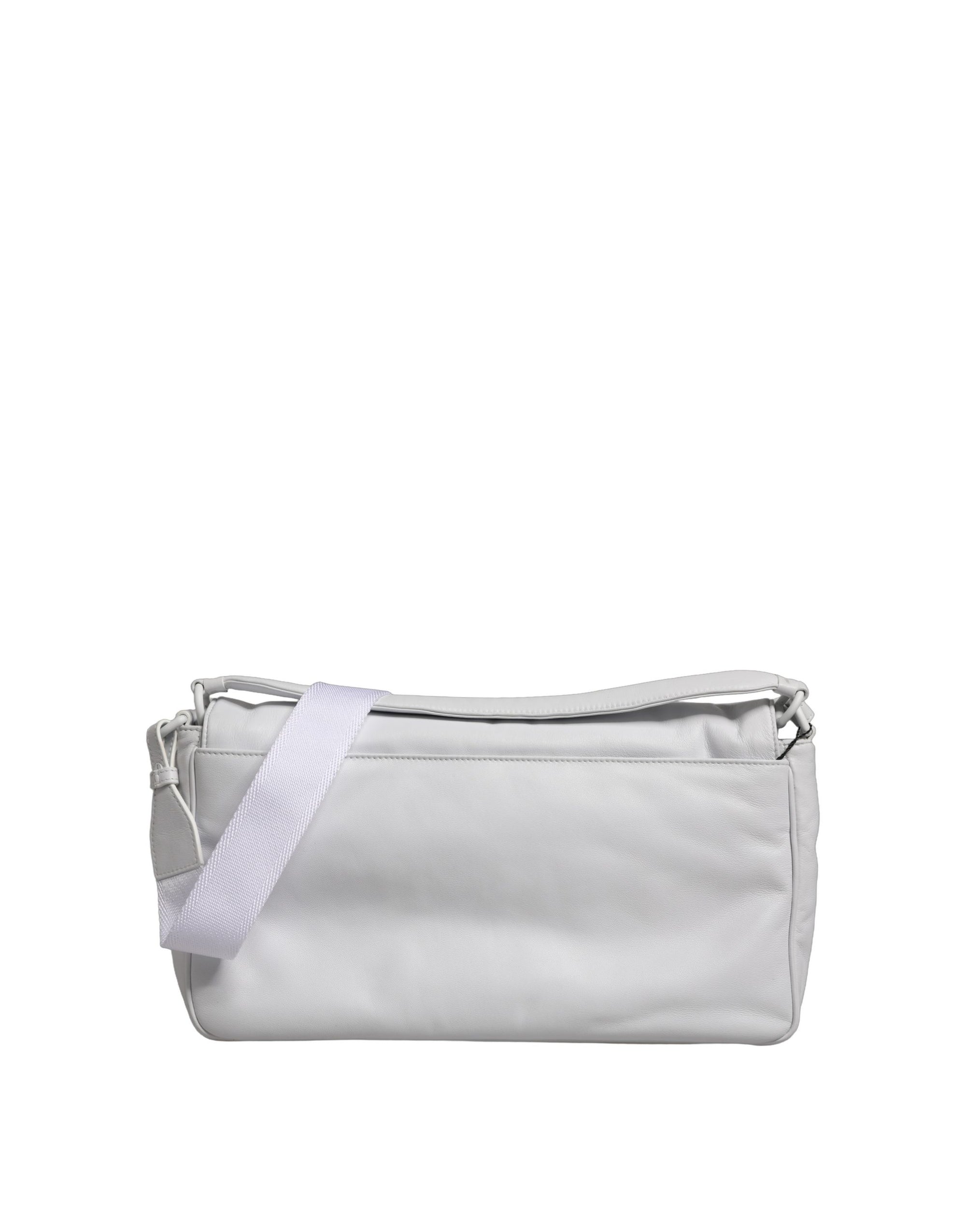 Dolce &amp; Gabbana White Logo Plaque Crossbody Shoulder Borse Women Bag