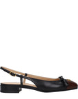 Valentino Garavani Black Leather Ballet Flats