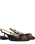Valentino Garavani Black Leather Ballet Flats