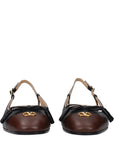Valentino Garavani Black Leather Ballet Flats