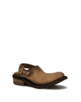 Miu Miu Brown Calf Leather Bos Taurus Mules