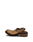 Miu Miu Brown Calf Leather Bos Taurus Mules