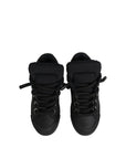 Dolce & Gabbana Black Leather Low Top Portofino Sneakers Shoes