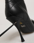 Dolce & Gabbana Black Devotion Quilted Buckled Boots Shoes