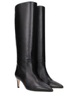 Paris Texas Black Leather Ankle Boots