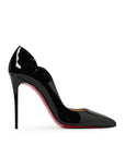 Christian Louboutin Black Patent Leather Hot Chick Pumps 100