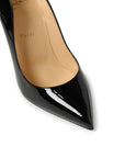 Christian Louboutin Black Patent Leather Hot Chick Pumps 100