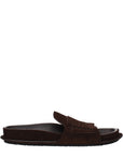 Jacquemus Brown Leather Slippers
