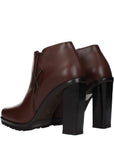 Max Mara Brown Leather Ankle Boots