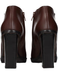 Max Mara Brown Leather Ankle Boots