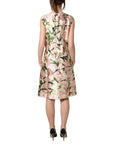 Dolce & Gabbana Light Pink LilyPrint Sleeveless Sheath Dress