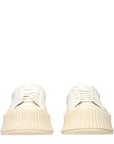 Jil Sander White Leather Platform Sneakers