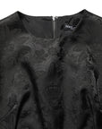 Dolce & Gabbana Black Floral Jacquard Sleeveless A-line Dress