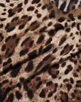 Dolce & Gabbana Brown Leopard Crew Neck Sleeveless Tank Top