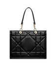 Dior Black Leather Tote Bag