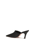Amina Muaddi Black Silk Sandals
