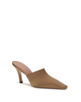 Amina Muaddi Brown Silk Sandals