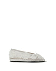 Ganni White Polyethylene Ballet Flats