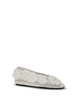 Ganni White Polyethylene Ballet Flats