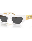 Versace White Acetate Sunglasses