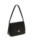Tory Burch Black Calf Leather Bos Taurus Shoulder Bag