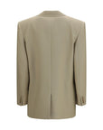 Saint Laurent Beige Wool Oves Aries Blazer