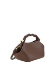 Ganni Brown Calf Leather Bos Taurus Handbag