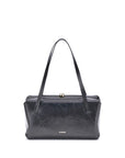 Jil Sander Black Calf Leather Bos Taurus Shoulder Bag