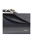 Jil Sander Black Calf Leather Bos Taurus Shoulder Bag