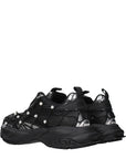 Versace Black Fabric Chunky Sneakers