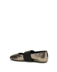 Givenchy Gold Calf Leather Bos Taurus Ballet Flats