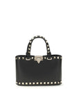 Valentino Garavani Black Calf Leather Bos Taurus Handbag