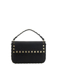 Valentino Garavani Black Calf Leather Bos Taurus Shoulder Bag