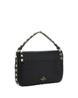 Valentino Garavani Black Calf Leather Bos Taurus Shoulder Bag