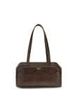 Prada Brown Calf Leather Bos Taurus Shoulder Bag