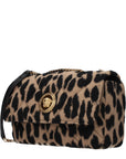 Versace Brown Wool Shoulder Bag