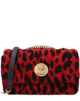 Versace Red Wool Shoulder Bag