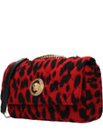 Versace Red Wool Shoulder Bag