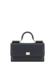 Dolce & Gabbana Black Calf Leather Bos Taurus Shoulder Bag