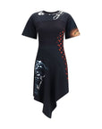 Marine Serre Black Cotton Casual Dress