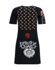 Marine Serre Black Cotton Casual Dress