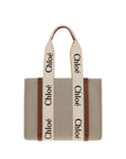 Chloé Beige Linen Handbag